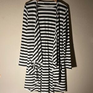 For Cynthia Black and Cream Striped Sweater